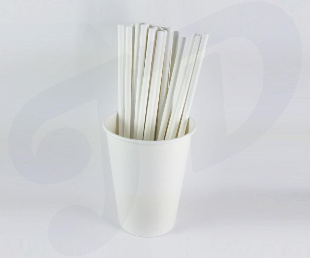 纸吸管-素面白色